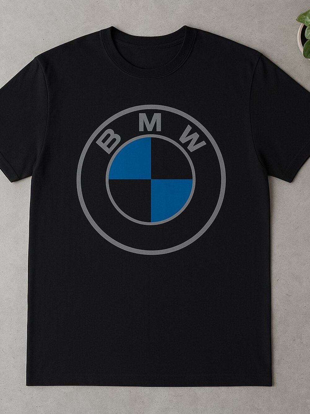 BMW Inspired Car Logo Graphic Tee | Automotive Enthusiast Black T-Shirt |
